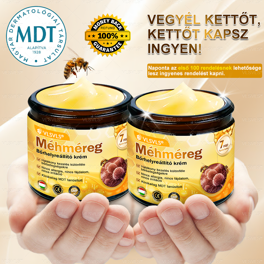 💟🏡✨ Magyarországon készült és innen szállítjuk 🌟  𝐕𝐋𝐒𝑉𝐿𝑆® Méh𝐦é𝐫𝐞𝐠 Bőrhely𝐫𝐞á𝐥𝐥í𝐭ó Krém 🔥 UTOLSÓ NAP – 80% KEDVEZMÉNY