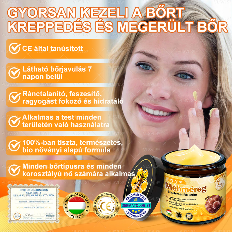 💟🏡✨ Magyarországon készült és innen szállítjuk 🌟  𝐕𝐋𝐒𝑉𝐿𝑆® Méh𝐦é𝐫𝐞𝐠 Bőrhely𝐫𝐞á𝐥𝐥í𝐭ó Krém 🔥 UTOLSÓ NAP – 80% KEDVEZMÉNY